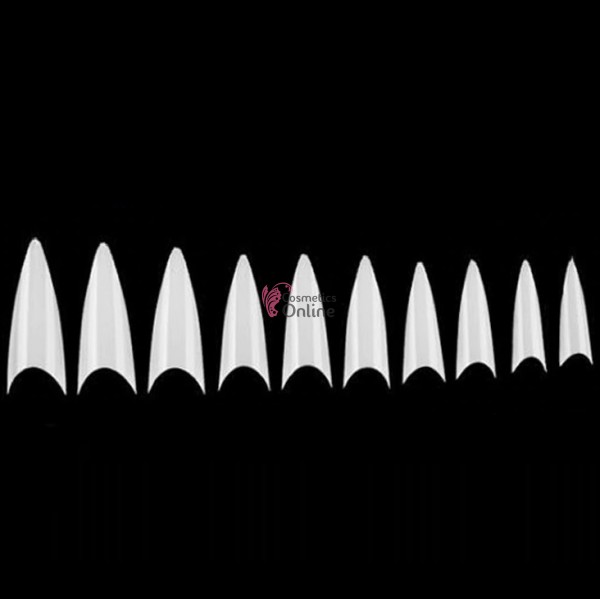 Tipsuri stiletto 500 bucati fara bordura TPS88BB Albe scurte